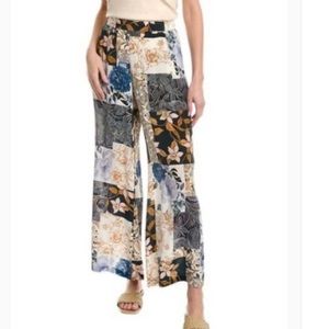 Johnny Was, Polaris relaxed silk pants. Extra large, multi color.